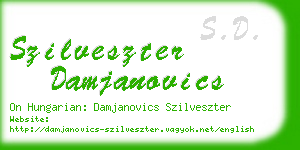 szilveszter damjanovics business card